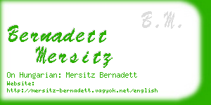 bernadett mersitz business card